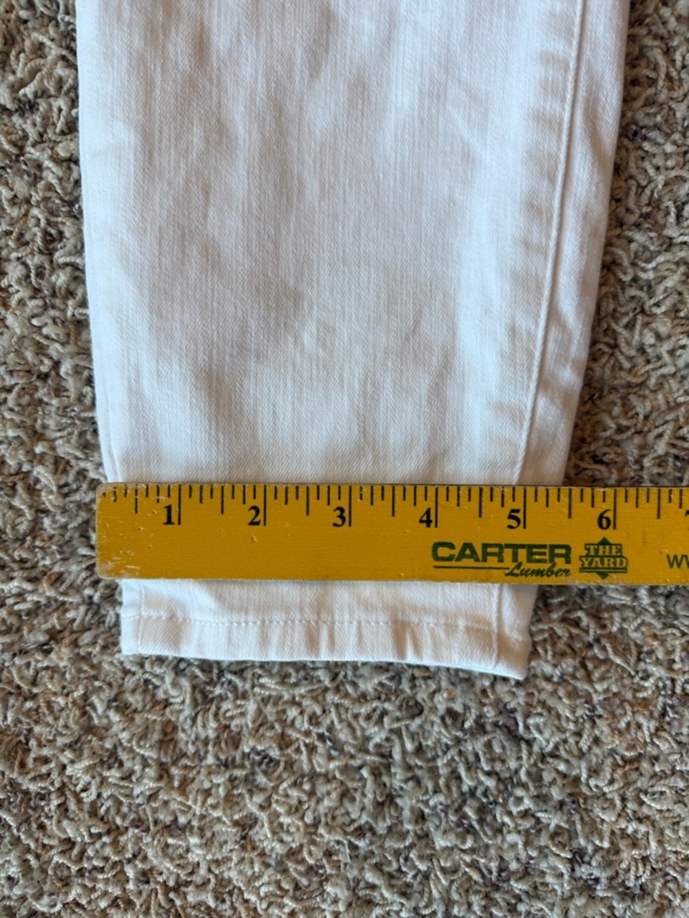 Talbots Size 4 Petite Jegging Crop White Denim Pants Stretch Cotton Blend Casual - Picture 10 of 13
